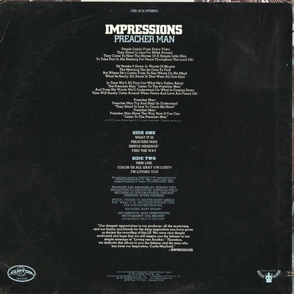 Impressions – Preacher Man (CRS 8016) LP 1973 US Curtom | 中古LP