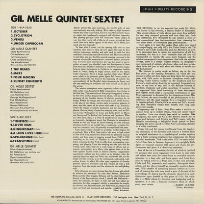 Gil Mellé - Quintet & Sextet (K18P-9275) LP 1983 JPN Blue Note｜中古LP