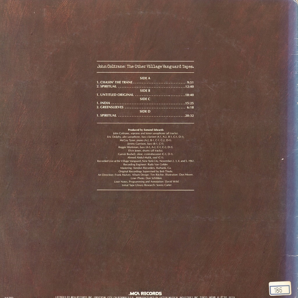 John Coltrane / ジョン・コルトレーン / The Other Village Vanguard Tapes -2LP (VIM-4613~4)