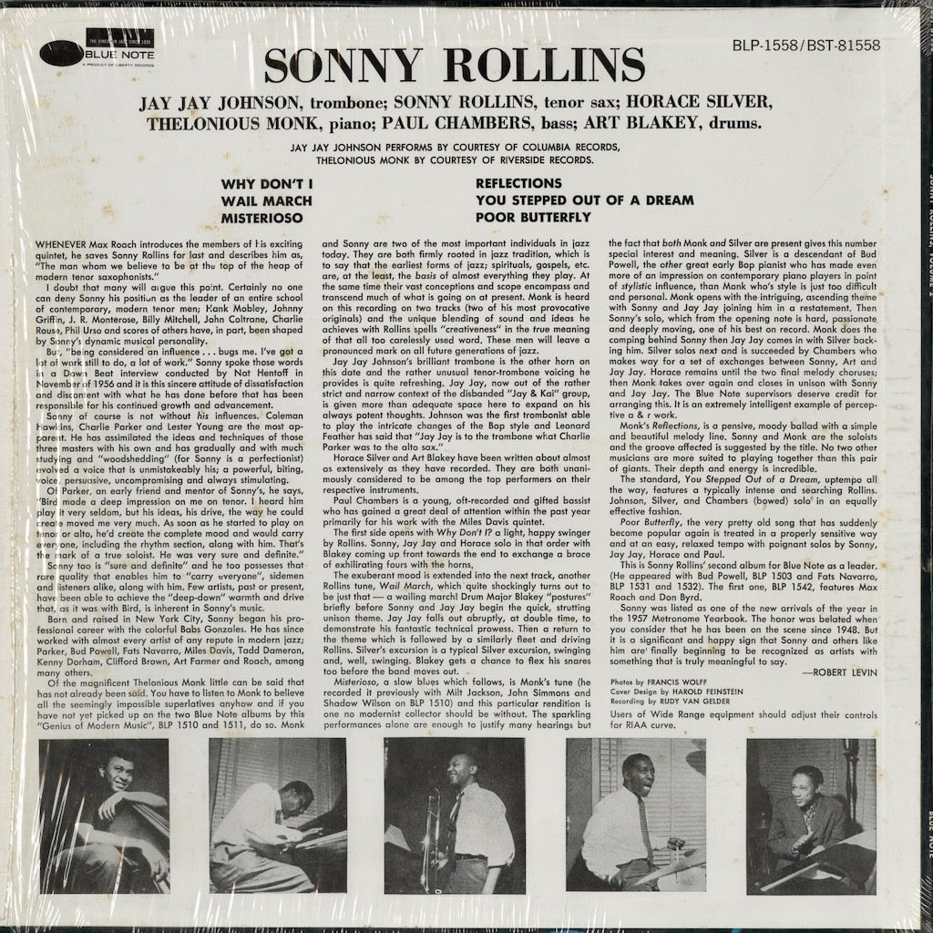 Sonny Rollins - Volume 2 (BST81558) 1973 US Blue Note｜中古LP