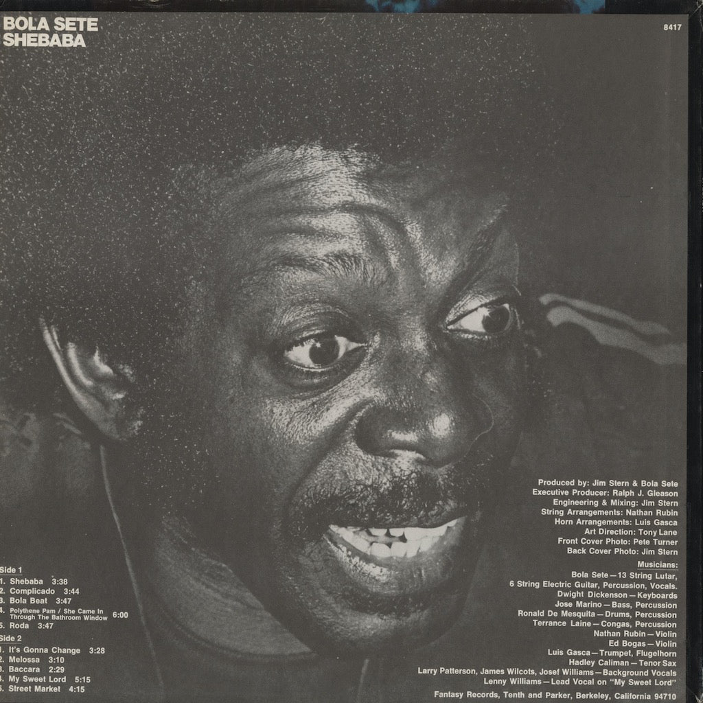 Bola Sete - Shebaba (FANT-8417) LP 1971 US Fantasy｜中古LP