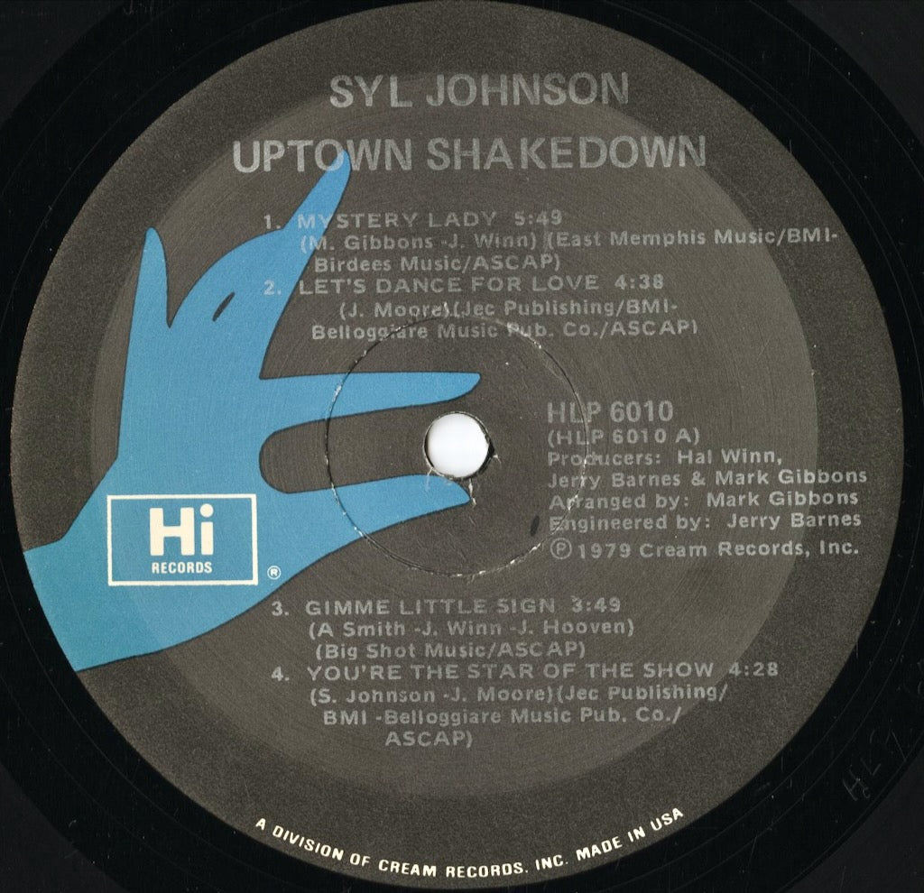Syl Johnson - Uptown Shakedown (HLP 6010) 1979 US Hi｜中古LP