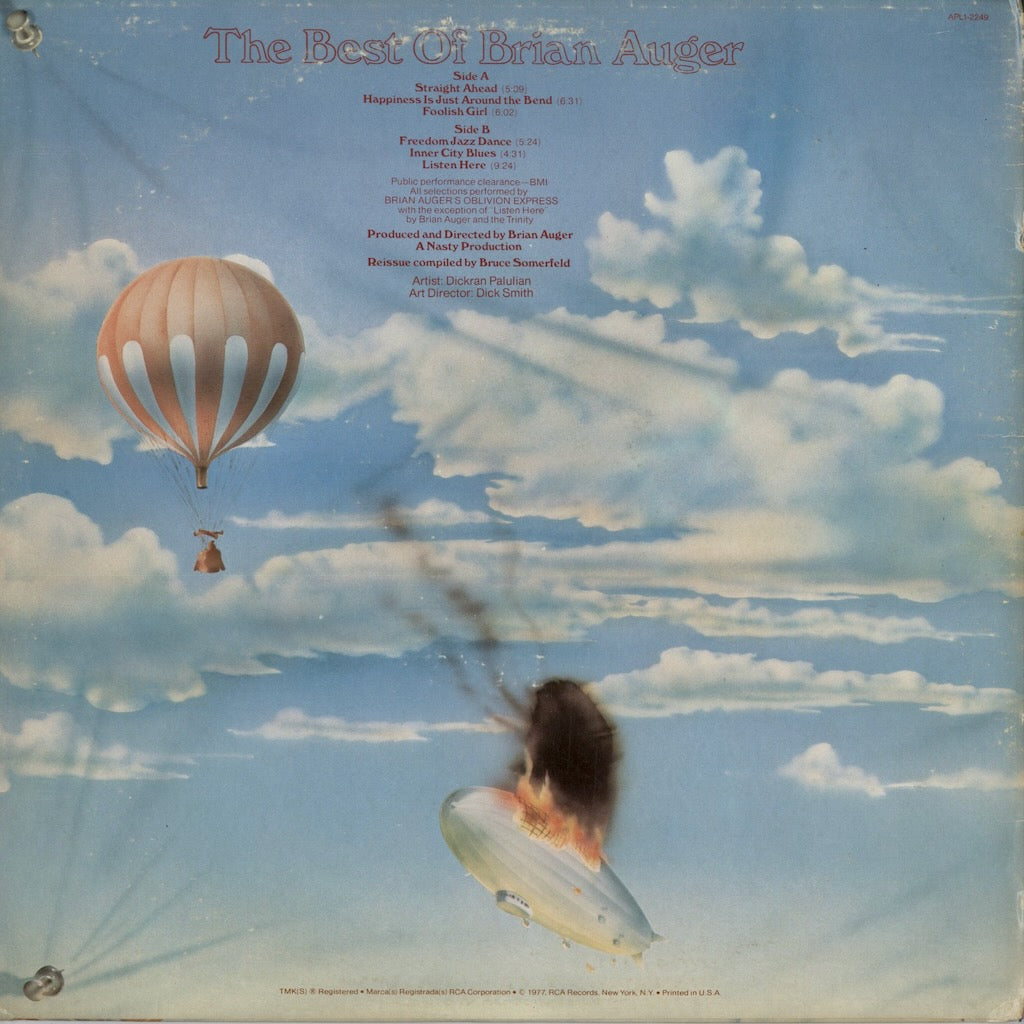 Brian Auger - The Best Of Brian Auger (APL1-2249) 1977 US RCA Victor｜中古LP