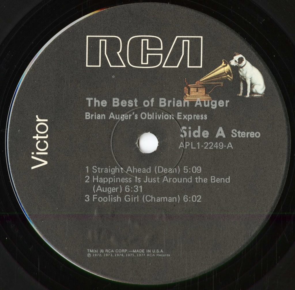 Brian Auger - The Best Of Brian Auger (APL1-2249) 1977 US RCA Victor｜中古LP