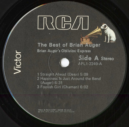 Brian Auger - The Best Of Brian Auger (APL1-2249) 1977 US RCA Victor｜中古LP