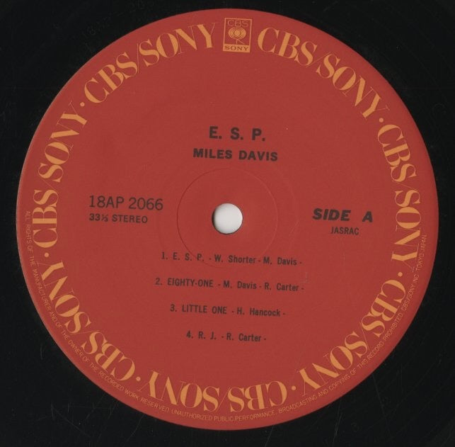 Miles Davis / マイルス・デイヴィス / E.S.P. (18AP 2066)