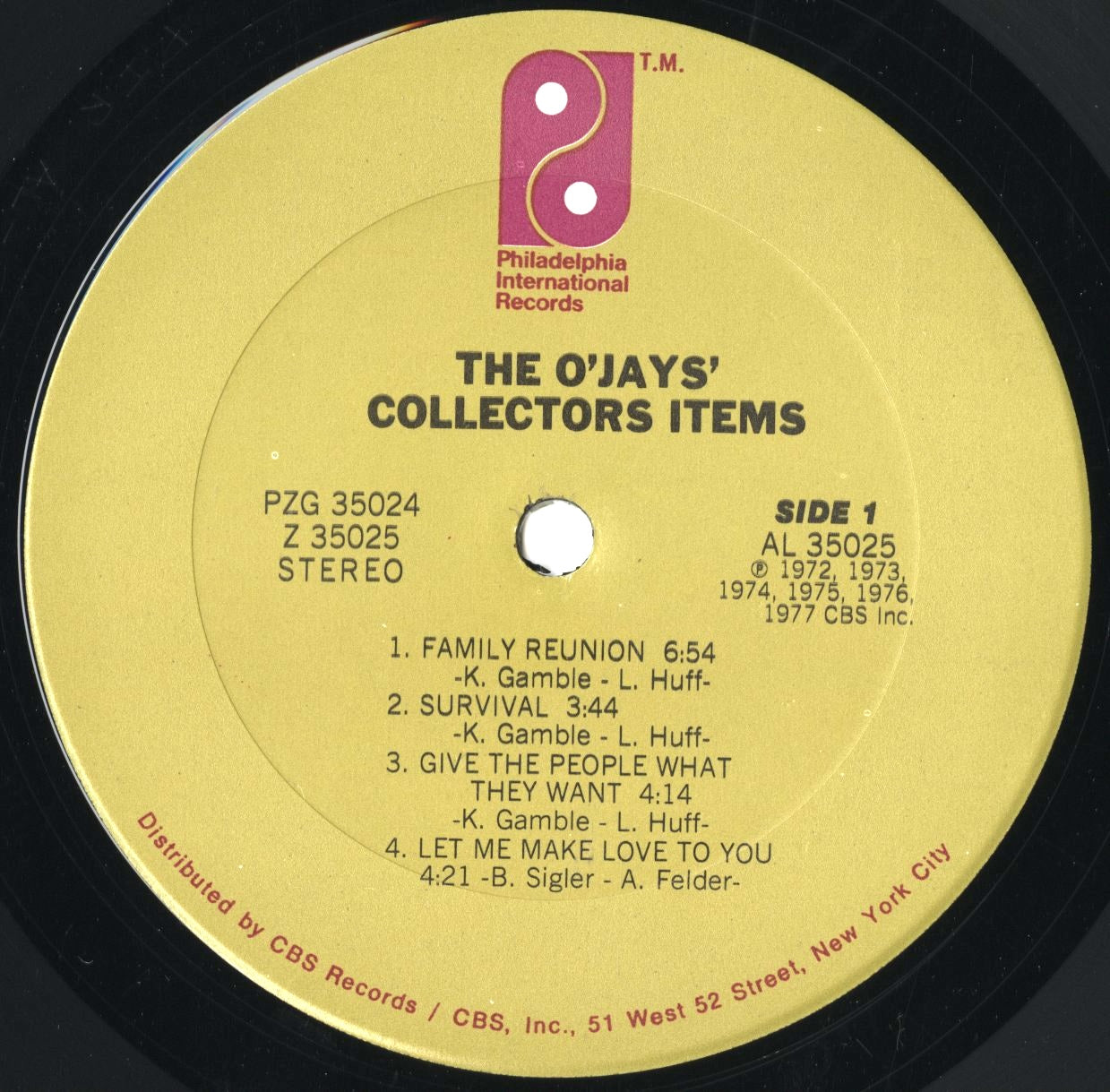 The O'Jays - Collector's Items (PZG 35024) 1977 US Philadelphia International｜中古LP