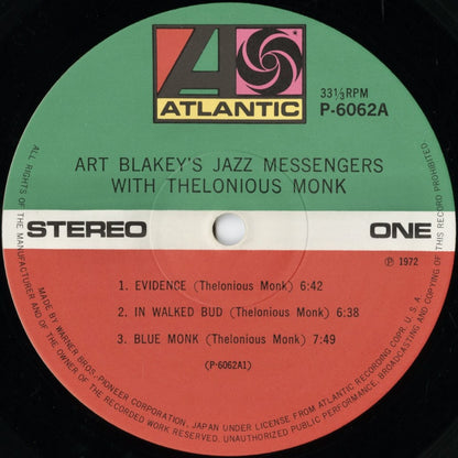 Art Blakey / アート・ブレイキー / Art Blakey's Jazz Messengers With Thelonious Monk (P-6062A)
