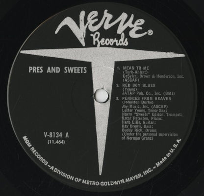 Lester Young - Harry Edison / レスター・ヤング　ハリー・エディソン / Pres & Sweets (MG V-8134)