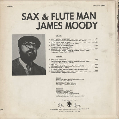 James Moody / ジェームス・ムーディ / Sax & Flute Man (LPS 4003)