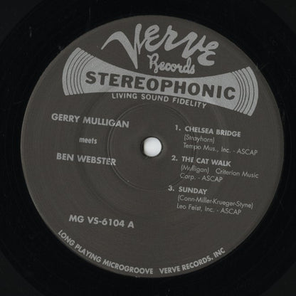 Gerry Mulligan, Ben Webster - Gerry Mulligan Meets Ben Webster (MG VS-6104) LP 2003 GER Verve/Speakers Corner｜中古LP