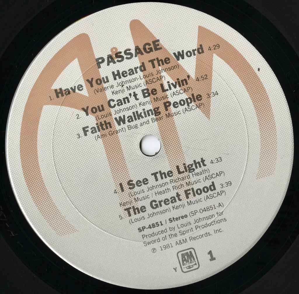 Passage – Passage (SP-4851) LP 1981 US A&M｜中古LP