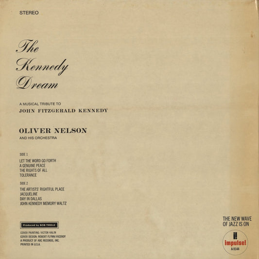 Oliver Nelson And His Orchestra - The Kennedy Dream (AS-9144) LP 1972 US Impulse!｜中古LP