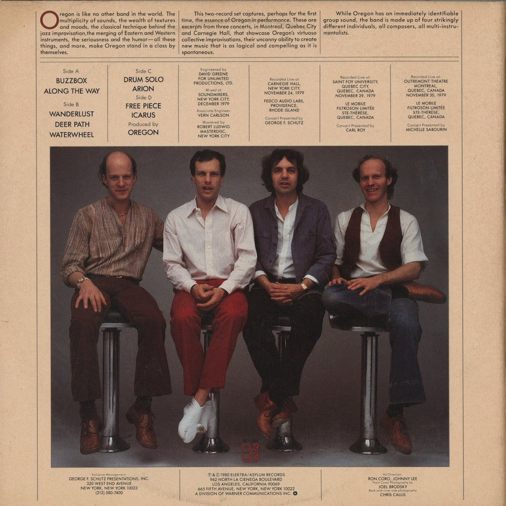 Oregon / In Performance (9E-304) LP 1980 US Elektra｜中古LP