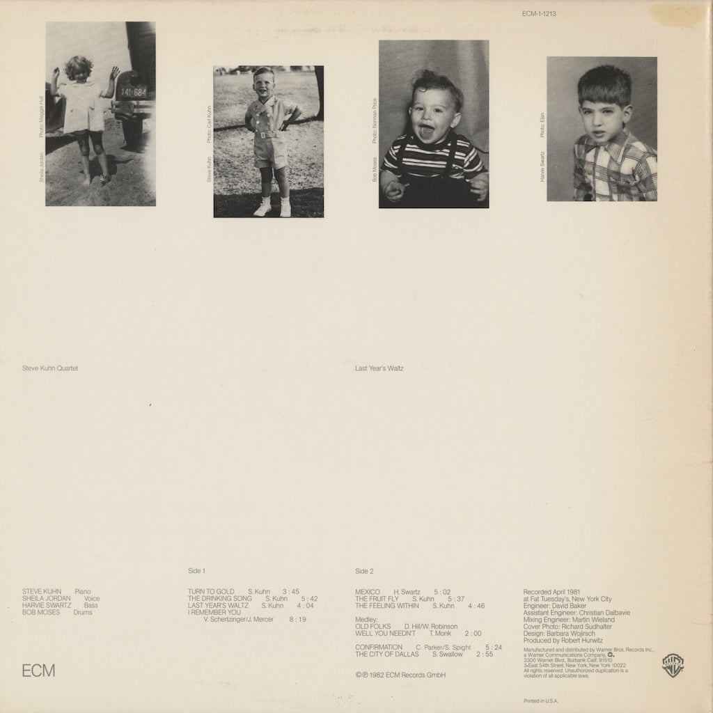 Steve Kuhn - Last Year's Waltz (ECM-1-1213) 1982 US ECM｜中古LP