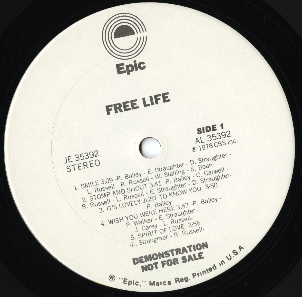 Free Life / フリー・ライフ / Free Life (JE 35392)