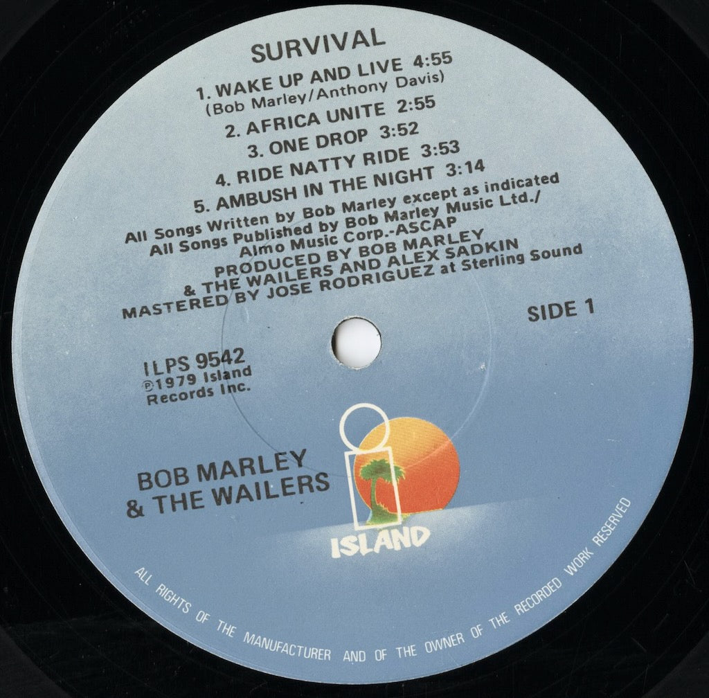 Bob Marley & The Wailers / ボブ・マーリー＆ウェイラーズ / Survival (ILPS 9542)