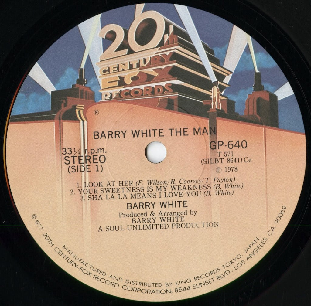 Barry White - Barry White The Man (GP 640) 1978 JPN 20th Century｜中古LP