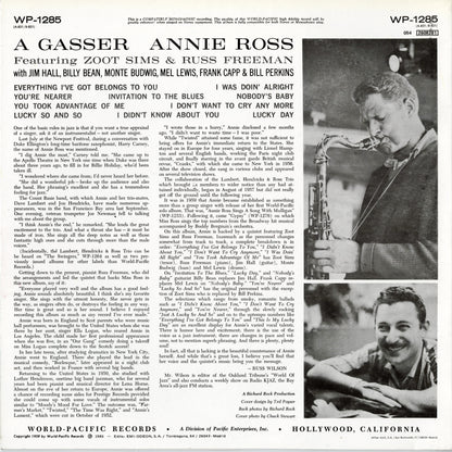 Annie Ross - A Gasser! (WP-1285) LP 1985 SPA World Pacific｜中古LP