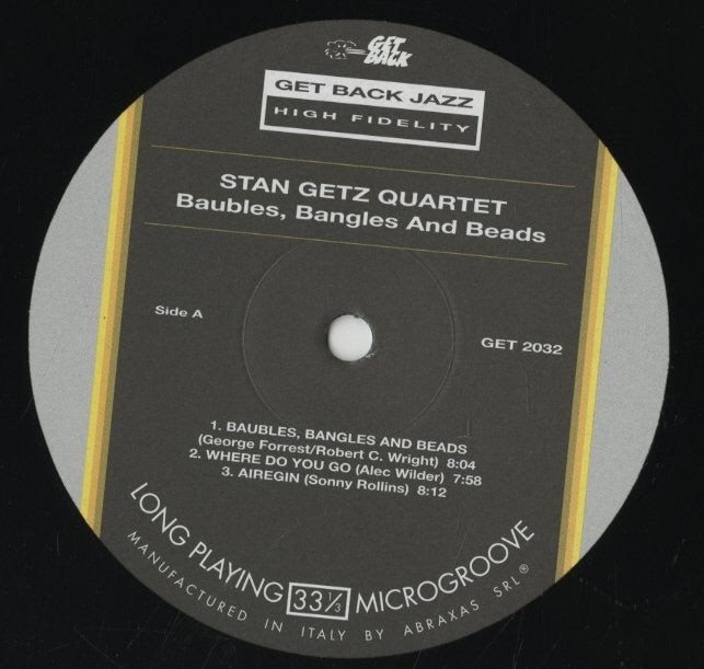 Stan Getz / スタン・ゲッツ / Baubles, Bangles And Beads (GET2032)