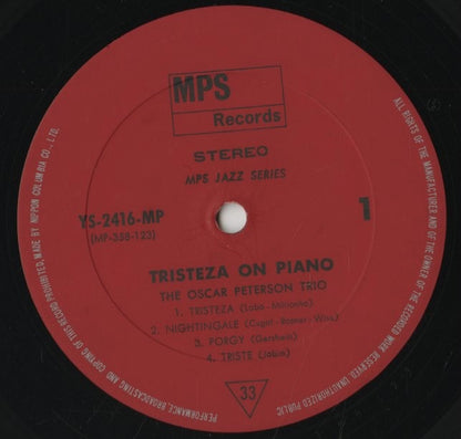 Oscar Peterson Trio / オスカー・ピーターソン / Tristeza On Piano (YS-2416-MP)