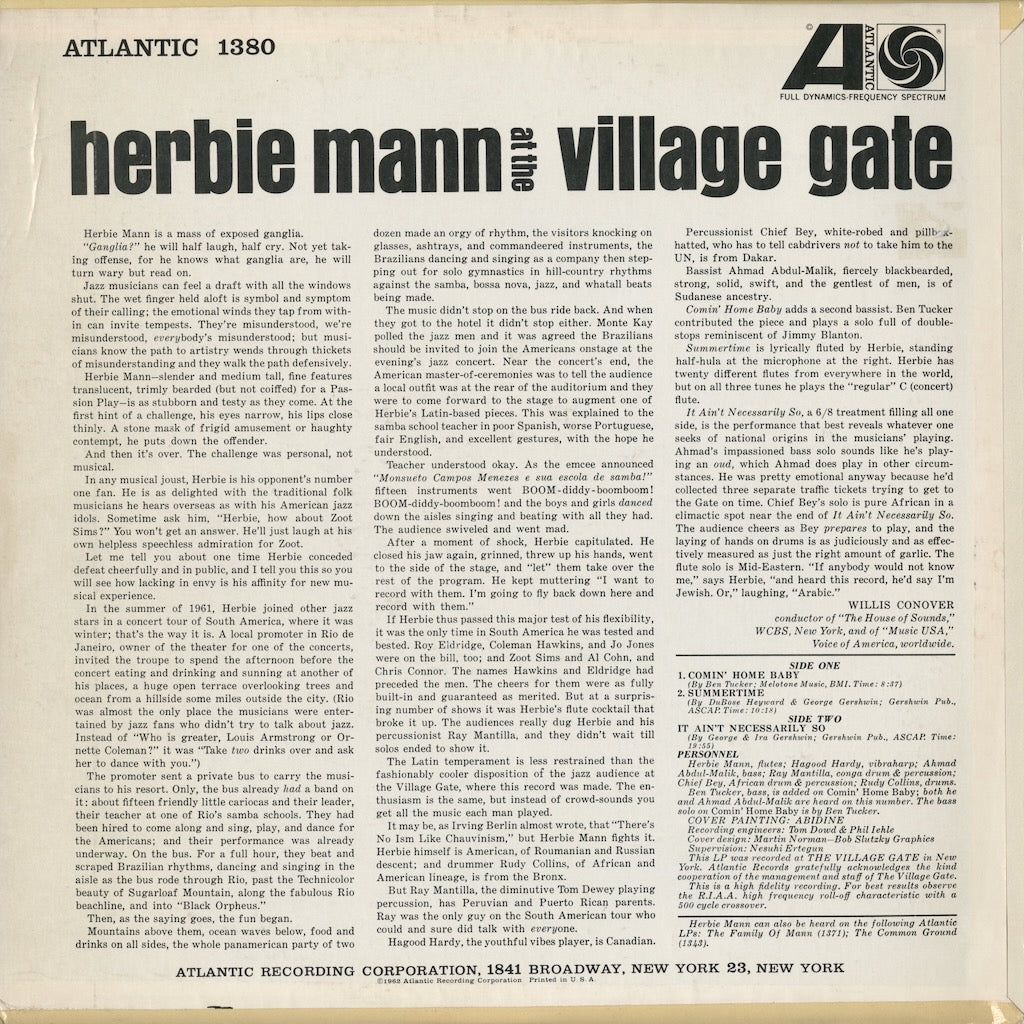 Herbie Mann - At The Village Gate (1380)｜中古LP