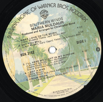 Maria Muldaur - Southern Winds (BSK 3162) 1978 US Warner｜中古LP