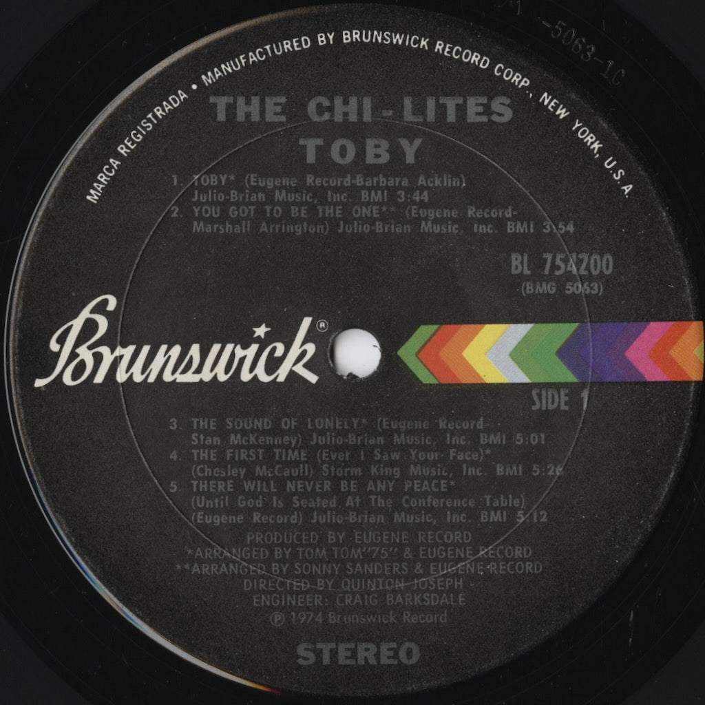The Chi-Lites – Toby (BL 754200) LP 1974 US Brunswick | 中古LP