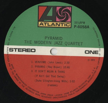 The Modern Jazz Quartet - Pyramid (P-6058A) 1972 JPN Atlantic｜中古LP