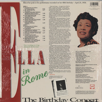 Ella Fitzgerald / エラ・フィッツジェラルド / Ella In Rome (The Birthday Concert) (835 454-2)