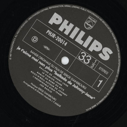 Serge Gainsbourg - Je T'Aime Moi Non Plus (O.S.T.) (PHJR-20014) LP 1998 JPN Philips｜中古LP