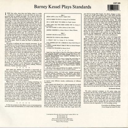 Barney Kessel - Kessel Plays Standards (Barney Kessel, Vol. 2) (COP 045) LP early1980s Germany Contemporary - Fantasy｜中古LP