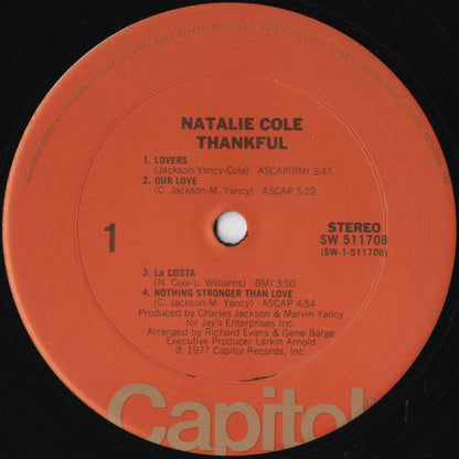 Natalie Cole – Thankful (SW-511708) 1977 US Capitol Club Edition | 中古LP
