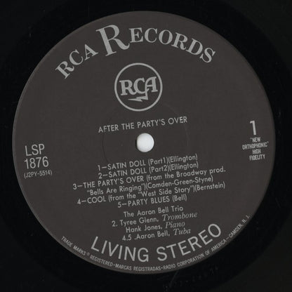 Aaron Bell - After The Party's Over (BVJJ-2867) LP 1966 JPN RCA｜中古LP