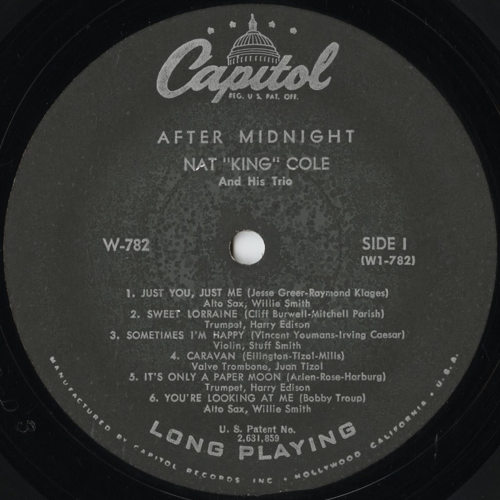 Nat King Cole – After Midnight (W-782) LP 1957 US Capitol | 中古LP
