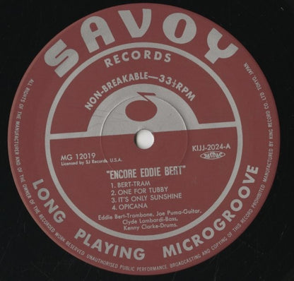 Eddie Bert - Encore (KIJJ-2024) 1990 JPN Savoy / King Record｜中古LP
