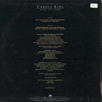 Carole King - One To One (SD19344) 1982 US Atlantic｜中古LP