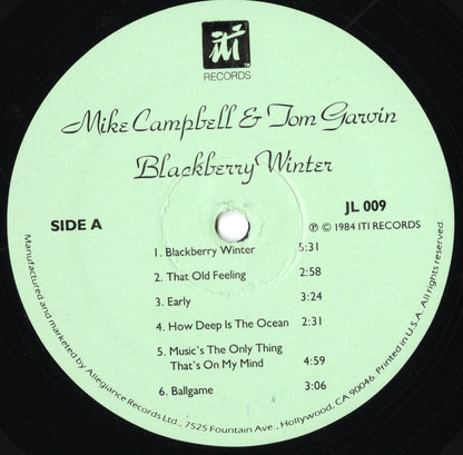 Mike Campbell & Tom Garvin / マイク・キャンベル / Blackberry Winter (JL009)