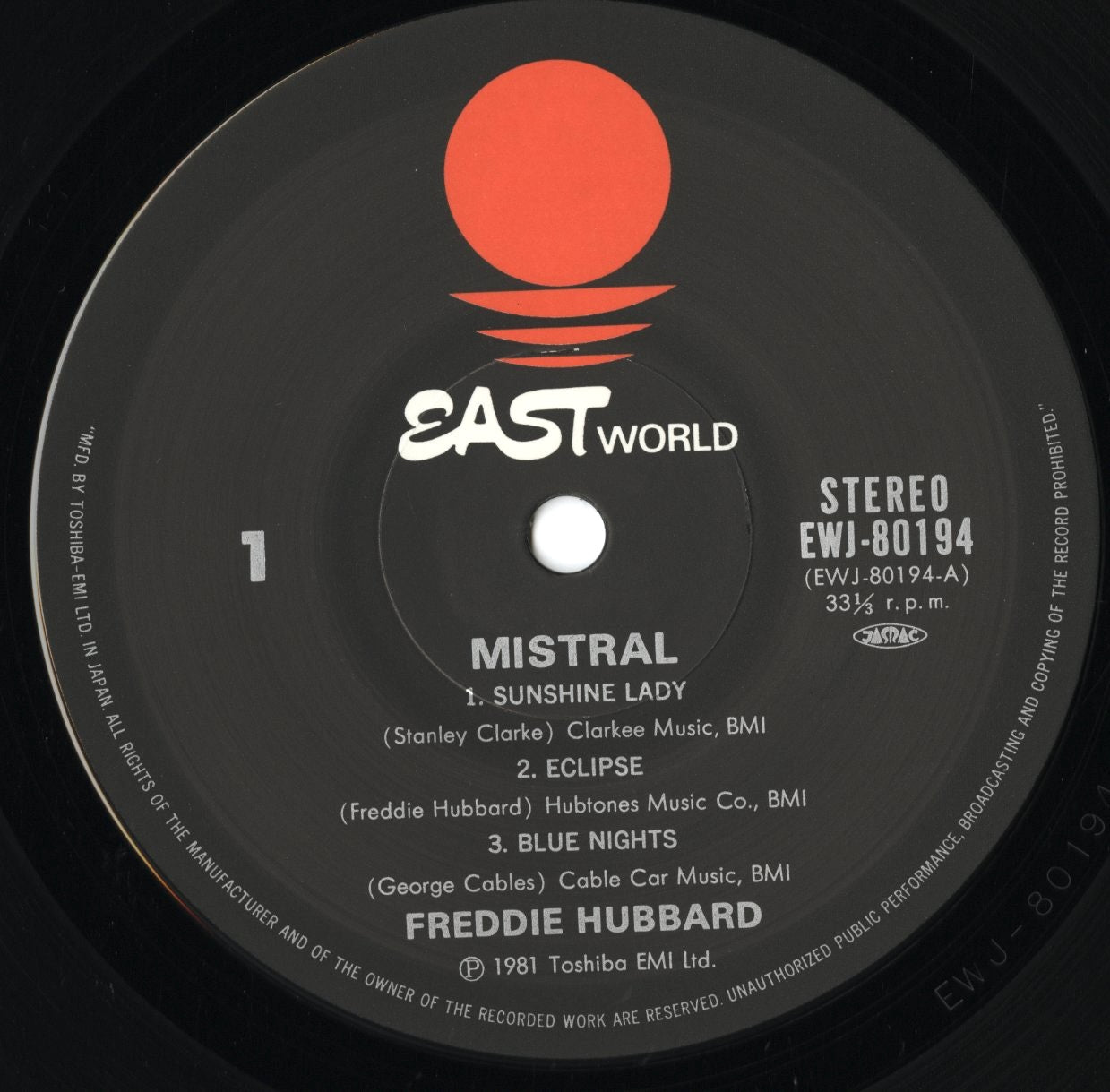 Freddie Hubbard / フレディ・ハバード / Mistral (EWJ-80194)