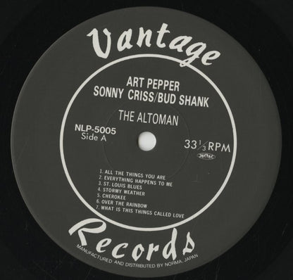 Art Pepper - Sonny Criss - Bud Shank / アート・ペッパー / The Altoman (NLP 5005)