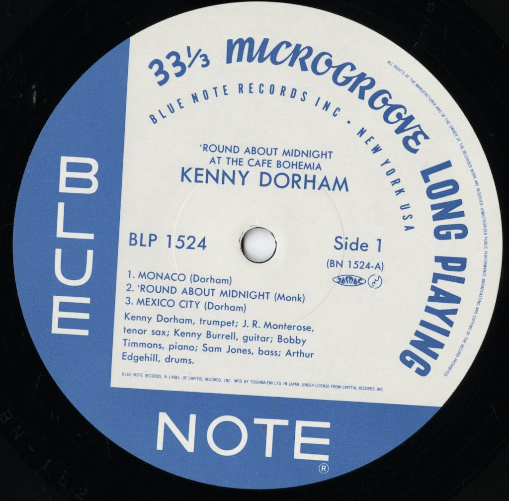 Kenny Dorham / ケニー・ドーハム / 'Round About Midnight at The Cafe Bohemia (BN 1524) JPN Pressing