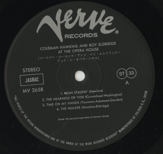 Coleman Hawkins - Roy Eldridge / コールマン・ホーキンス　ロイ・エルドリッジ / At The Opera House (MV 2658)