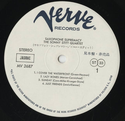 Sonny Stitt / ソニー・スティット / Saxophone Supremacy (MV 2687)