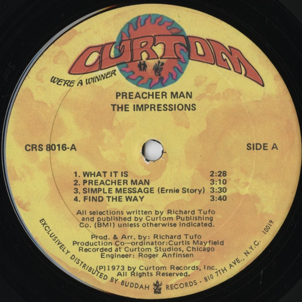 Impressions – Preacher Man (CRS 8016) LP 1973 US Curtom | 中古LP