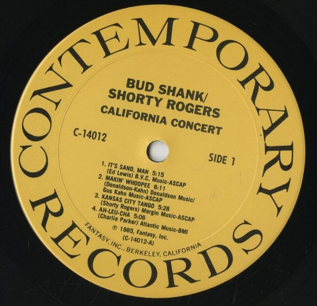 Bud Shank - Shorty Rogers / バド・シャンク　ショーティー・ロジャース / California Concert (C-14012)