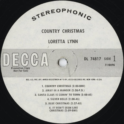 Loretta Lynn - Country Christmas (DL 74817) LP 1966 US Decca｜中古LP