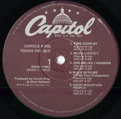 Carole King - Touch The Sky (SWAK 11953) 1979 US Capitol｜中古LP