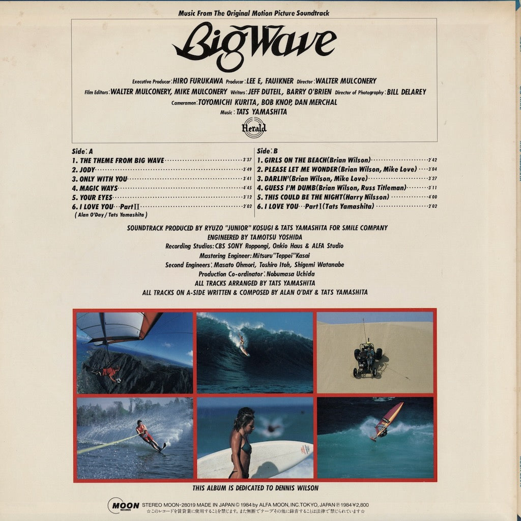 Tatsuro Yamashita / 山下 達郎 / Big Wave (MOON-28019)