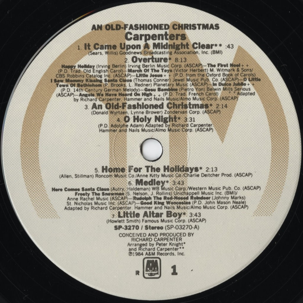 Carpenters / カーペンターズ / An Old-Fashioned Christmas (SP 3270)