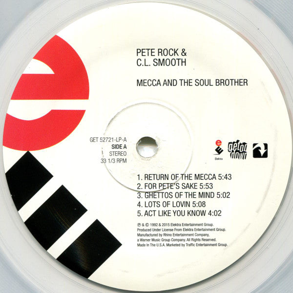 Pete Rock & C.L. Smooth / Mecca And The Soul Brother - Clear Vinyl 2LP (GET52721)